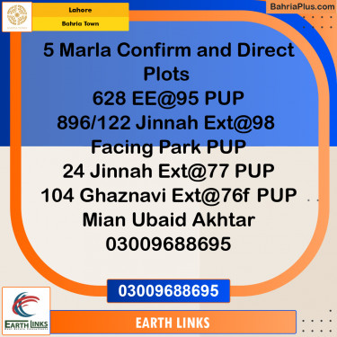 Residential Plot for Sale in Bahria Town, Lahore - (BP-230931)
