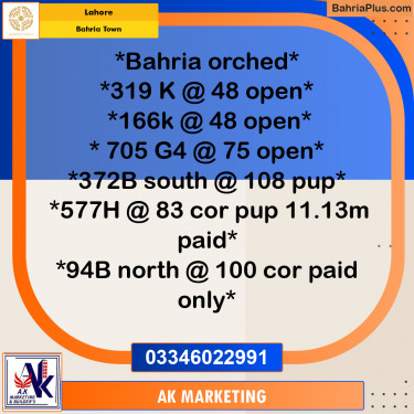 10 Marla Commercial Plot for Sale in Bahria Town, Lahore - (BP-230932)