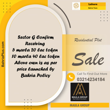 Residential Plot for Sale in Bahria Town, Lahore - (BP-231080)