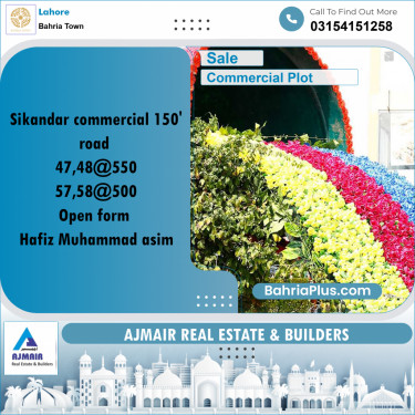 Commercial Plot for Sale in Bahria Town, Lahore - (BP-231085)