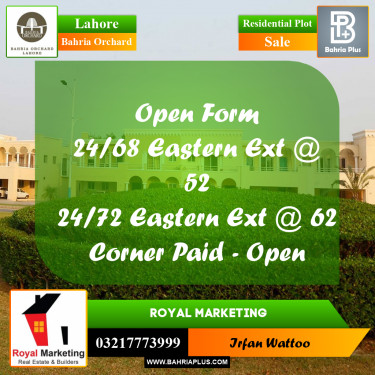 Residential Plot for Sale in Bahria Orchard, Lahore - (BP-231205)