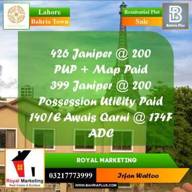Residential Plot for Sale in Bahria Town, Lahore - (BP-231236)