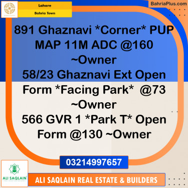 Residential Plot for Sale in Bahria Town, Lahore - (BP-231274)
