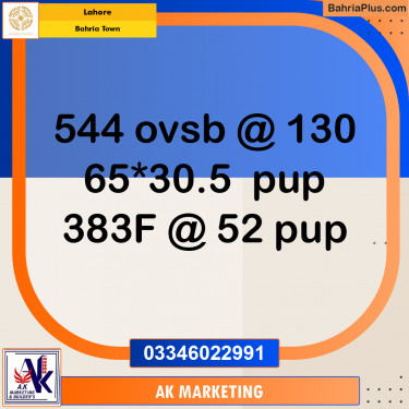 10 Marla Residential Plot for Sale in Bahria Town, Lahore - (BP-231316)