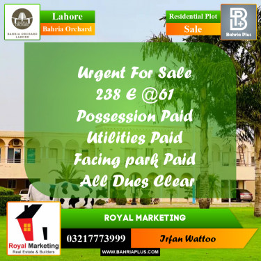 Residential Plot for Sale in Bahria Orchard, Lahore - (BP-231321)
