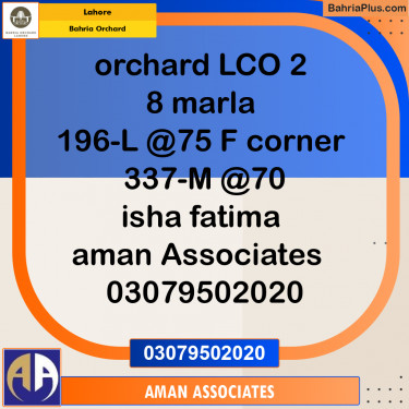 Residential Plot for Sale in Bahria Orchard, Lahore - (BP-231491)