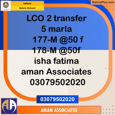 Residential Plot for Sale in Bahria Orchard, Lahore - (BP-231498)