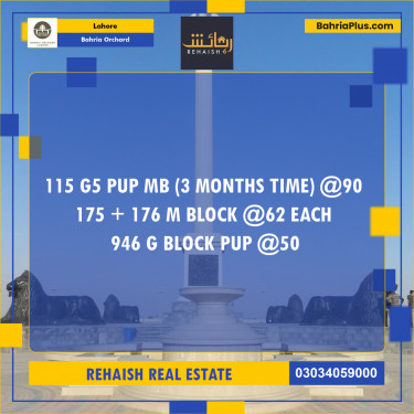 Residential Plot for Sale in Bahria Orchard, Lahore - (BP-231515)