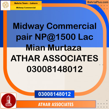 7 Marla Commercial Plot for Sale in Midway Commercial -  Bahria Town, Lahore - (BP-231520)