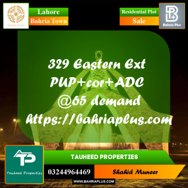 Residential Plot for Sale in Bahria Town, Lahore - (BP-231527)