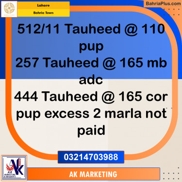 Residential Plot for Sale in Bahria Town, Lahore - (BP-231579)