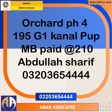 Residential Plot for Sale in Bahria Orchard, Lahore - (BP-231708)