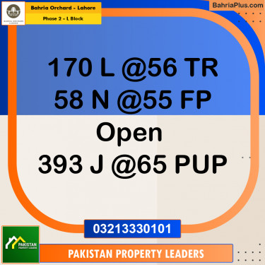5 Marla Residential Plot for Sale in Phase 2 - L Block -  Bahria Orchard, Lahore - (BP-231762)