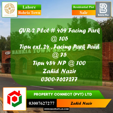 Residential Plot for Sale in Bahria Town, Lahore - (BP-231791)