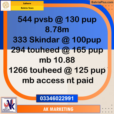 10 Marla Residential Plot for Sale in Bahria Town, Lahore - (BP-231895)