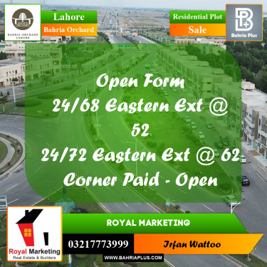 Residential Plot for Sale in Bahria Orchard, Lahore - (BP-231925)