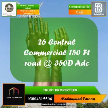 5 Marla Commercial Plot for Sale in Phase 1 - Central Commercial -  Bahria Orchard, Lahore - (BP-231959)