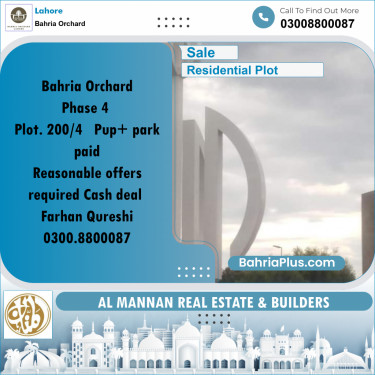 Residential Plot for Sale in Bahria Orchard, Lahore - (BP-232076)