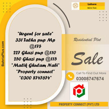 Residential Plot for Sale in Bahria Town, Lahore - (BP-232086)