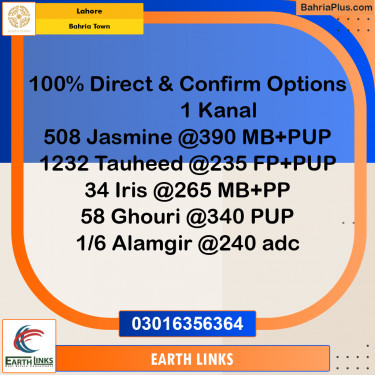 Residential Plot for Sale in Bahria Town, Lahore - (BP-232156)