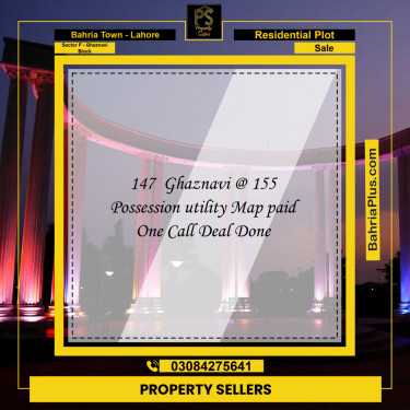 10 Marla Residential Plot for Sale in Sector F - Ghaznavi Block -  Bahria Town, Lahore - (BP-232166)