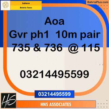 Residential Plot for Sale in Bahria Town, Lahore - (BP-232196)