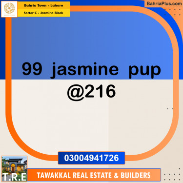 10 Marla Residential Plot for Sale in Sector C - Jasmine Block -  Bahria Town, Lahore - (BP-232229)