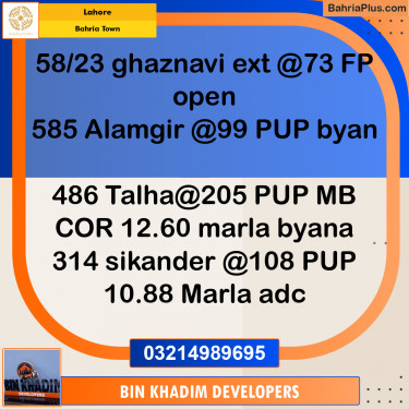Residential Plot for Sale in Bahria Town, Lahore - (BP-232259)