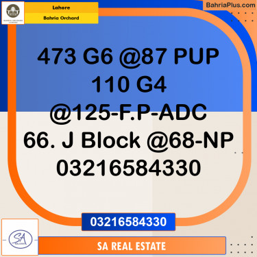 Residential Plot for Sale in Bahria Orchard, Lahore - (BP-232264)