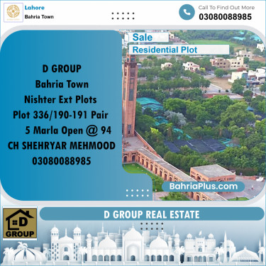 Residential Plot for Sale in Bahria Town, Lahore - (BP-232306)