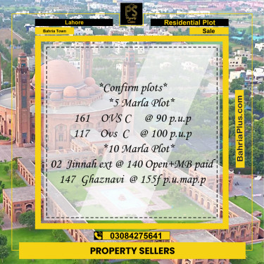 Residential Plot for Sale in Bahria Town, Lahore - (BP-232328)