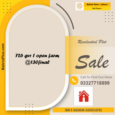 10 Marla Residential Plot for Sale in Golf Phase 1 -  Bahria Town, Lahore - (BP-232349)