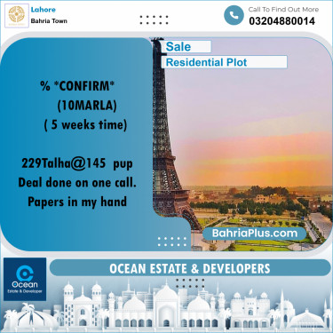 Residential Plot for Sale in Bahria Town, Lahore - (BP-232398)