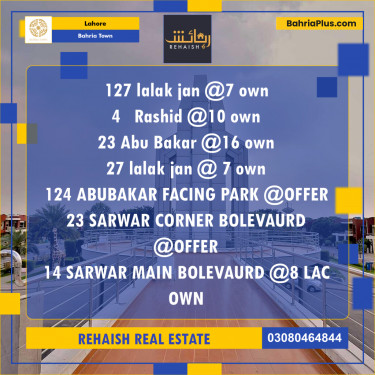 Residential Plot for Sale in Bahria Town, Lahore - (BP-232431)