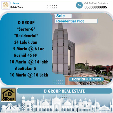 Residential Plot for Sale in Bahria Town, Lahore - (BP-232492)