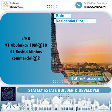 Residential Plot for Sale in Bahria Town, Lahore - (BP-232499)