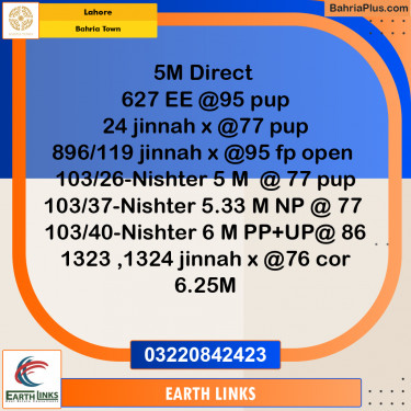 Residential Plot for Sale in Bahria Town, Lahore - (BP-232549)