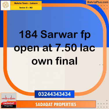5 Marla Residential Plot for Sale in Sector G - Rashid Minhas Block -  Bahria Town, Lahore - (BP-232552)
