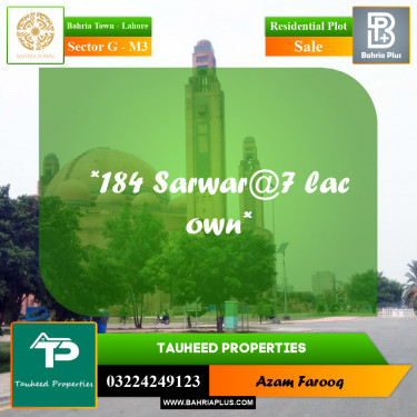 5 Marla Residential Plot for Sale in Sector G - Sarwar Block -  Bahria Town, Lahore - (BP-232583)