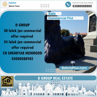 Commercial Plot for Sale in Bahria Town, Lahore - (BP-232606)