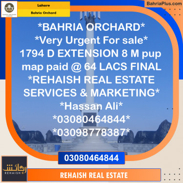 Residential Plot for Sale in Bahria Orchard, Lahore - (BP-232695)
