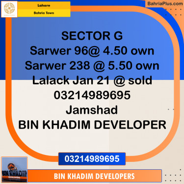 Residential Plot for Sale in Bahria Town, Lahore - (BP-232746)