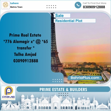 Residential Plot for Sale in Bahria Town, Lahore - (BP-232858)