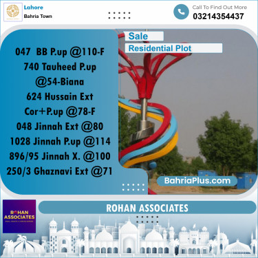 Residential Plot for Sale in Bahria Town, Lahore - (BP-232890)