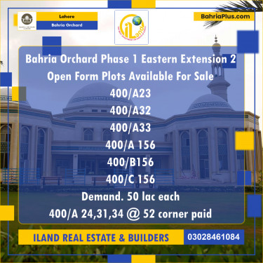 Residential Plot for Sale in Bahria Orchard, Lahore - (BP-232907)