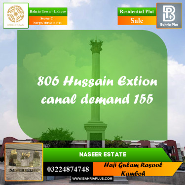 10 Marla Residential Plot for Sale in Sector C - Nargis/Hussain Ext. -  Bahria Town, Lahore - (BP-232912)