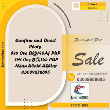 Residential Plot for Sale in Bahria Town, Lahore - (BP-232956)