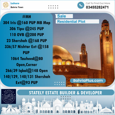 Residential Plot for Sale in Bahria Town, Lahore - (BP-232962)