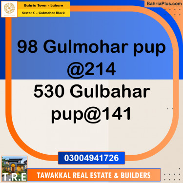 10 Marla Residential Plot for Sale in Sector C - Gulmohar Block -  Bahria Town, Lahore - (BP-232983)