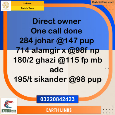 Residential Plot for Sale in Bahria Town, Lahore - (BP-233142)